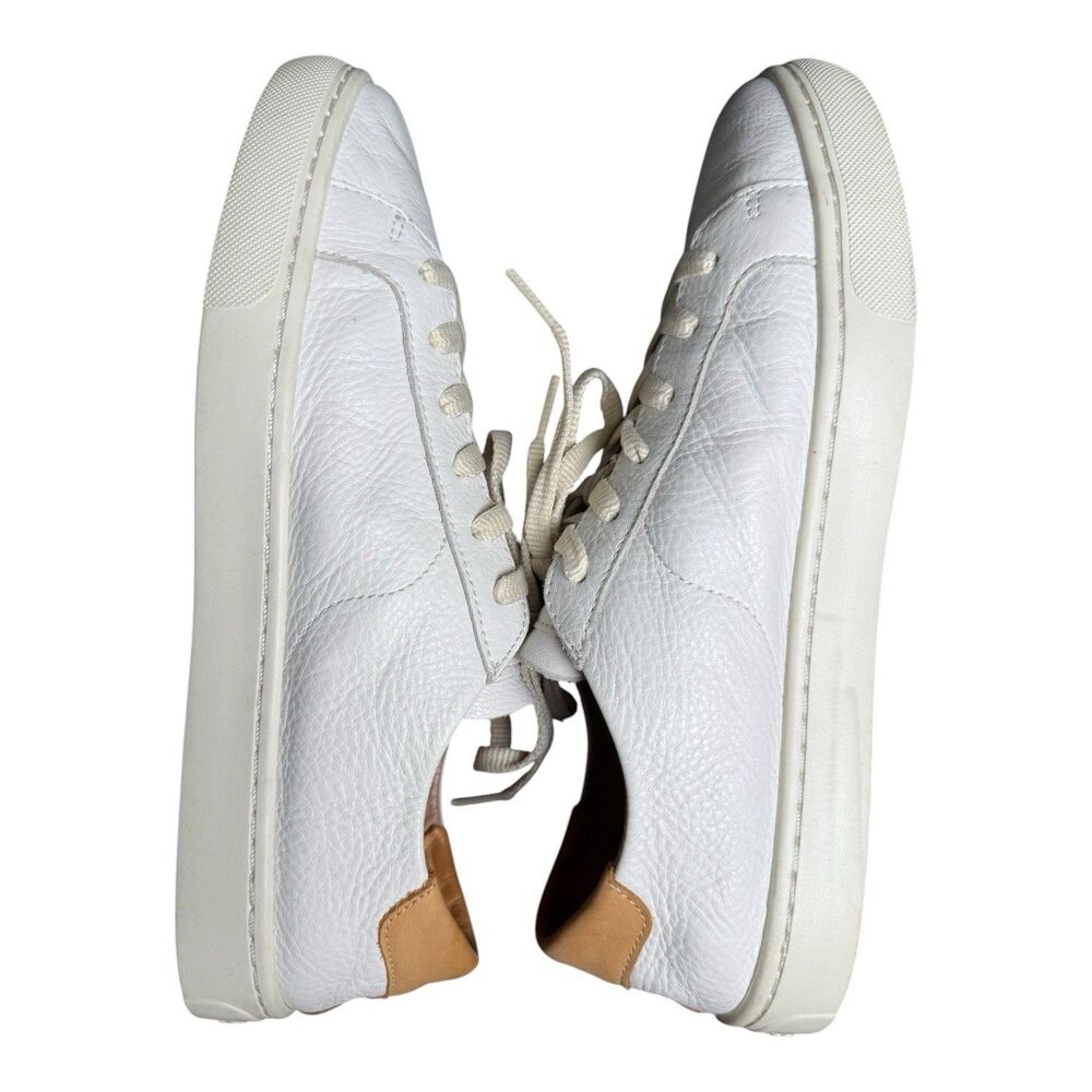 Soludos Ibiza Classic Leather Lace-Up Sneakers White Size EU 40.5 US 10 - Picture 6 of 8